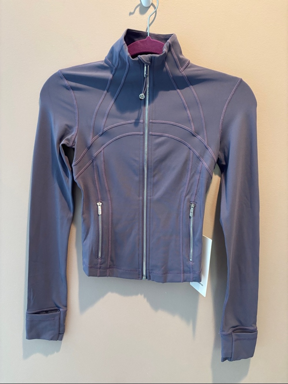 LULULEMON DEFINE CROPPED JACKET *NULU IN GRAPEMIST/MIRRORS SZ 2 NWT